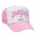 Backyard Trucker Hat White & Pink