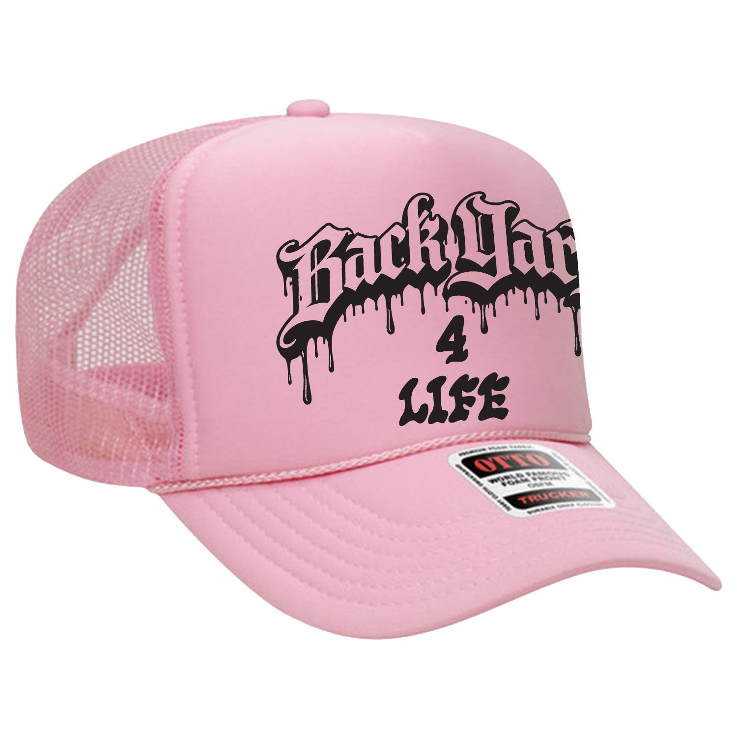 Backyard Trucker Hat Solid Pink